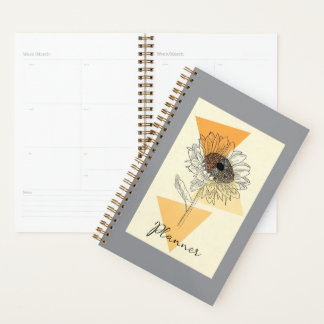 Daisy Floral Bohemian Journal 🌼🖤💛 Planner
