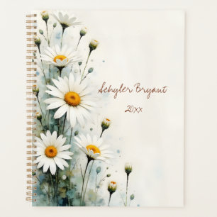 Daisy Floral Botanical Watercolor Style Planner