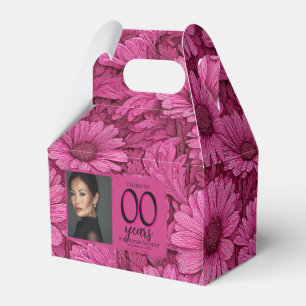 Daisy Floral Milestone Birthday Custom Favor Box