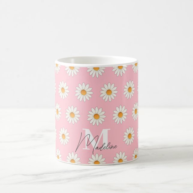 Daisy Floral Mug – Cute Aesthetic Coffee Cup (Center)