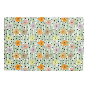 Daisy floral neutral home pillowcase