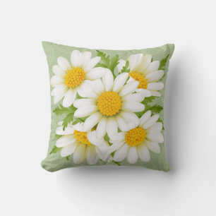 Daisy floral pillow