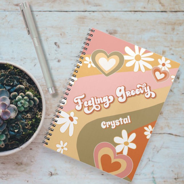 Daisy Floral Retro Hippie 60s 70s Feeling Groovy Notebook (Creator Uploaded)