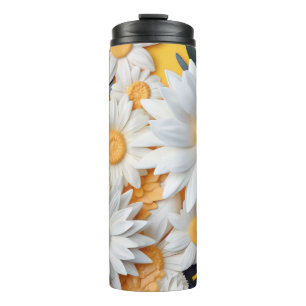 Daisy Floral Slim Thermal Tumbler