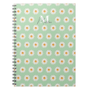 Daisy Floral Spiral Notebook – Personalized Name