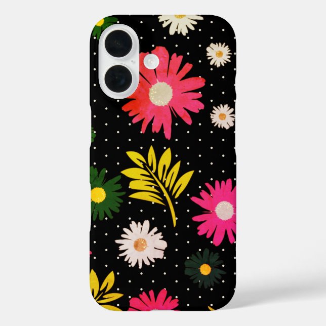 Daisy Floral With Leaves Garden Botanical Design Case-Mate iPhone Case (Back)