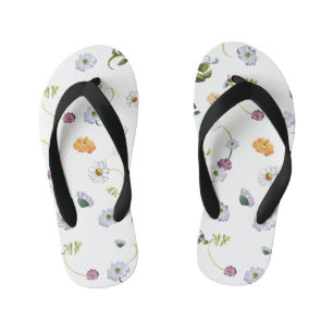 Daisy flower 2 kid's flip flops