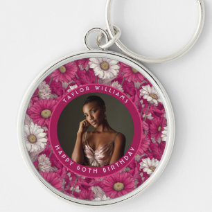 Daisy Flower 50Th Surprise Birthday For Her Keychain