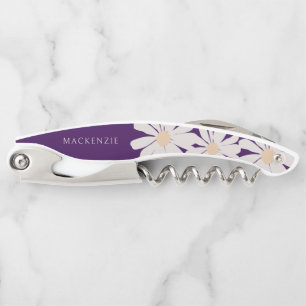 Daisy Flower add your name personalized Corkscrew
