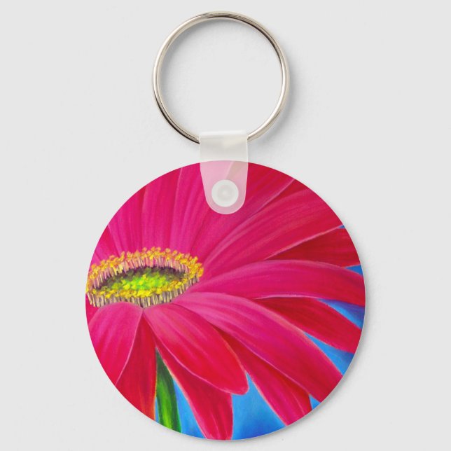 DAISY FLOWER ART - MULTI KEYCHAIN (Front)