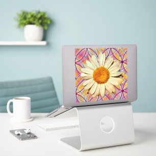 Daisy Flower Art Vintage Style Sticker