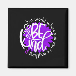 Daisy Flower Be Kind Purple Overdose Awareness Kin Magnet