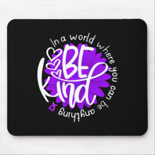 Daisy Flower Be Kind Purple Overdose Awareness Kin Mouse Pad