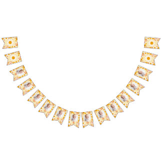 Daisy Flower Birthday Monthly Photo Bunting Flags