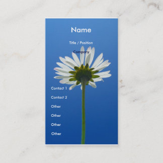 Daisy Flower Business Card vertical