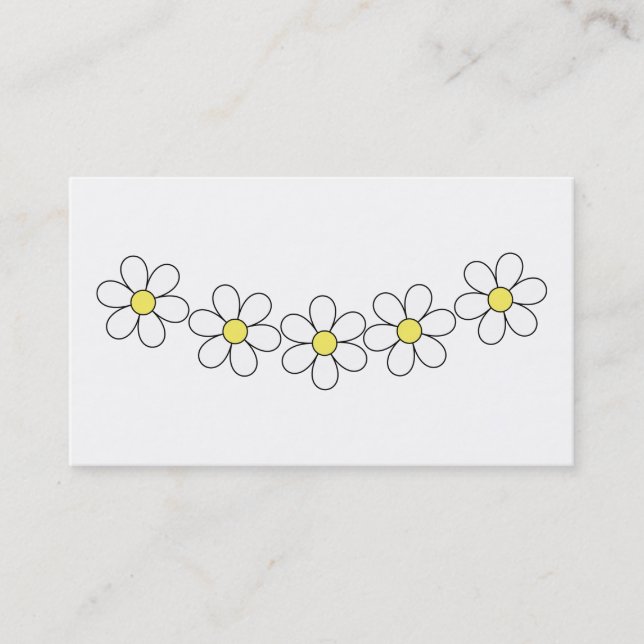 Daisy Flower Bussiness Cards (Front)