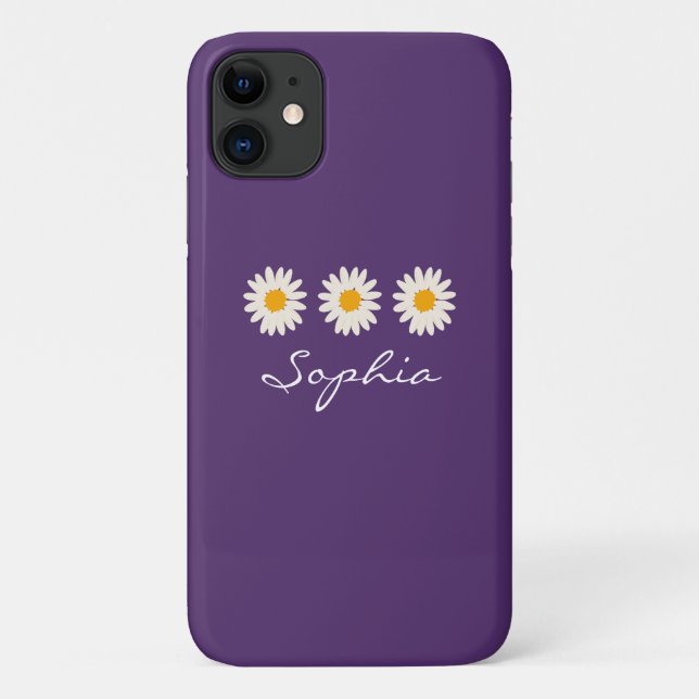 Daisy Flower custom name  Case-Mate iPhone Case (Back)