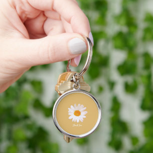 Daisy Flower Dream – Summer Botanical Thank You Keychain