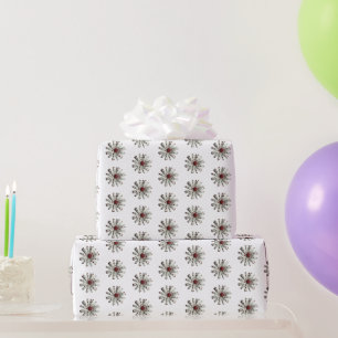 Daisy Flower Fashion Floral Retro 60s Fresh Floral Wrapping Paper
