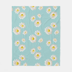 Daisy Flower  Fleece Blanket