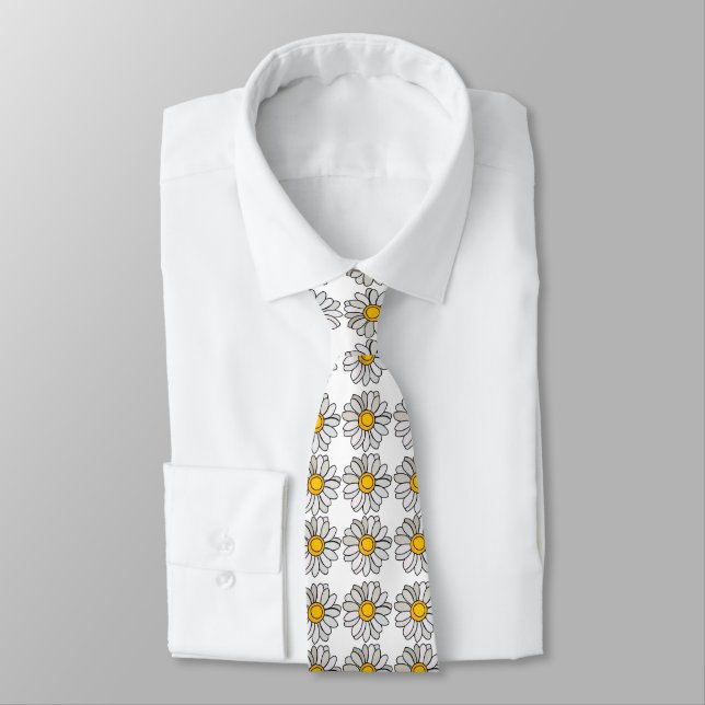 Daisy Flower Floral Daisy  Tie (Tied)