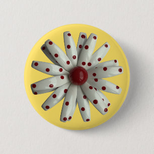 Daisy Flower - Floral Spring Summer Garden Wedding 2 Inch Round Button