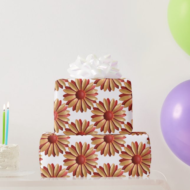 Daisy Flower - Floral Spring Summer Garden Wedding Wrapping Paper (Party Gifts)