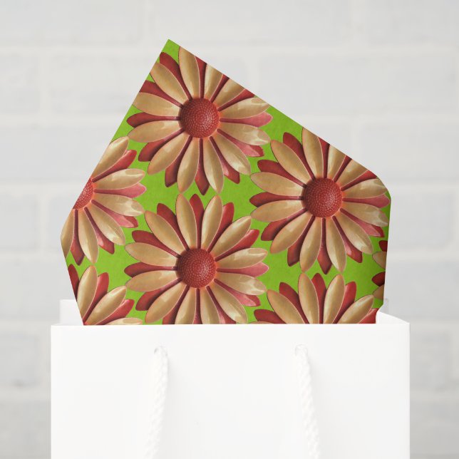 Daisy Flower Floral Spring Summer Shower Birthday Tissue Paper (Gift Bag)