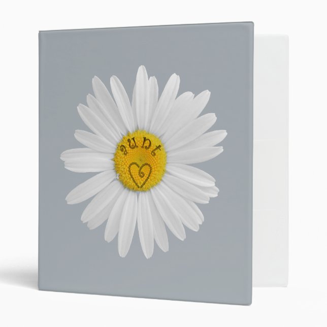 Daisy Flower For Aunt Art Customize Background Binder (Front/Inside)