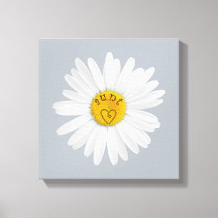 Daisy Flower For Aunt Art Customize Background Canvas Print