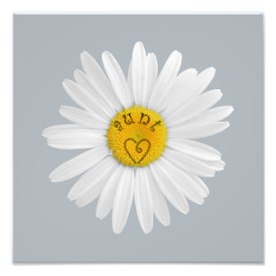 Daisy Flower For Aunt Art Customize Background Photo Print