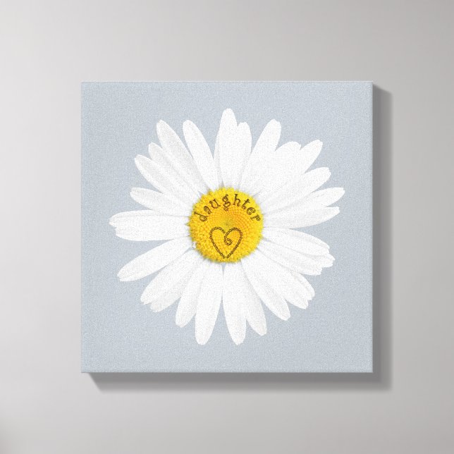 Daisy Flower For Daughter Art Customize Background Canvas Print (Front)
