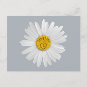 Daisy Flower For Daughter Art Customize Background Postcard