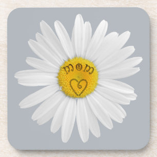 Daisy Flower For Mom Art Customize Background Coaster