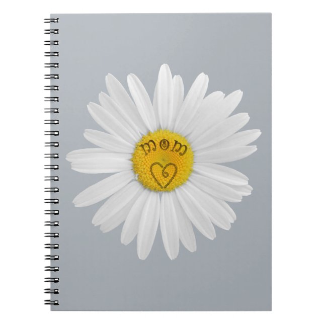 Daisy Flower For Mom Art Customize Background Notebook (Front)