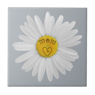 Daisy Flower For Mom Art Customize Background Tile
