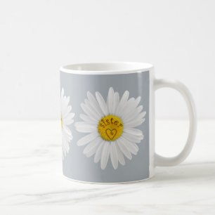 Daisy Flower For Sister Art Customize Background Coffee Mug