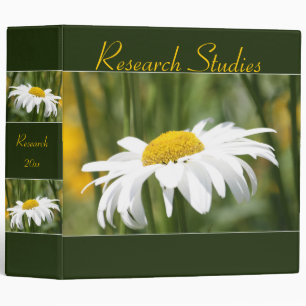 Daisy flower garden themed design binder