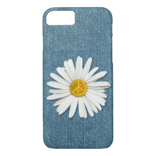 Daisy Flower Inner Peace Symbol Sign - Denim Jeans Case-Mate iPhone Case