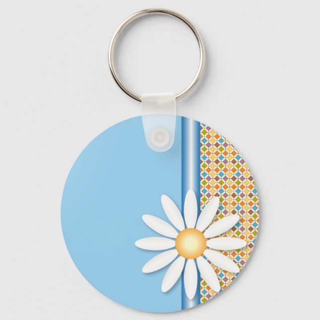 Daisy flower keychain (Front)