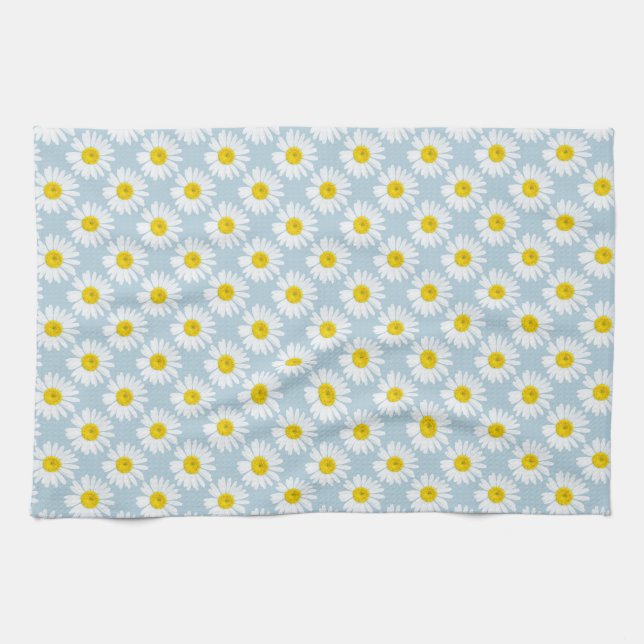 Daisy flower kitchen towel (Horizontal)