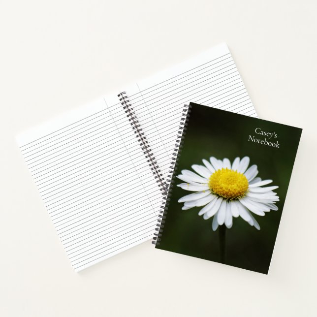 Daisy Flower Large Journal Personalized Notebook (Inside)