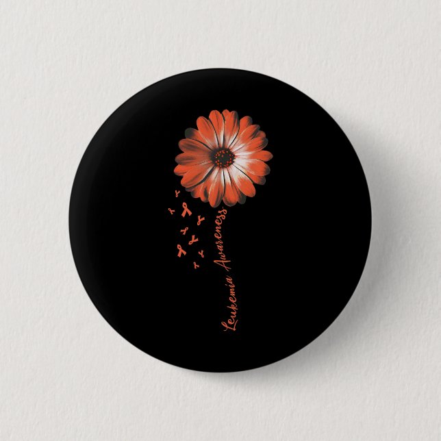 Daisy Flower Leukaemia Awareness Gifts  2 Inch Round Button (Front)