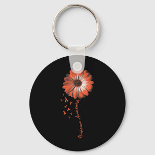 Daisy Flower Leukaemia Awareness Gifts Keychain