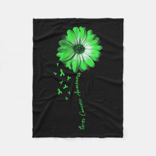Daisy Flower Liver Cancer Awareness Gifts  Fleece Blanket
