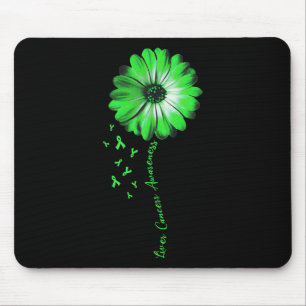 Daisy Flower Liver Cancer Awareness Gifts Mouse Pad