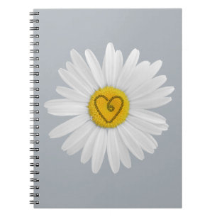 Daisy Flower Love Art Customize Background Notebook