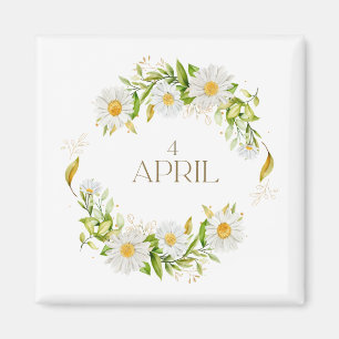 Daisy Flower Magnet for April
