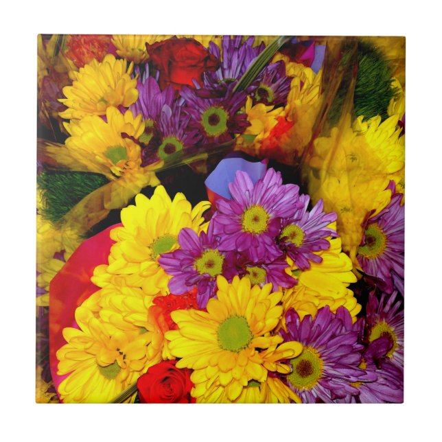 Daisy Flower Mix 8 Tile (Front)