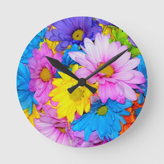 Daisy Flower Mix Clock (Front)